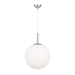 Buy Pendant Lights Australia Bally 1 Light Pendant 300mm Nickel, Opal Matt - BALLY PE 12-NKOM