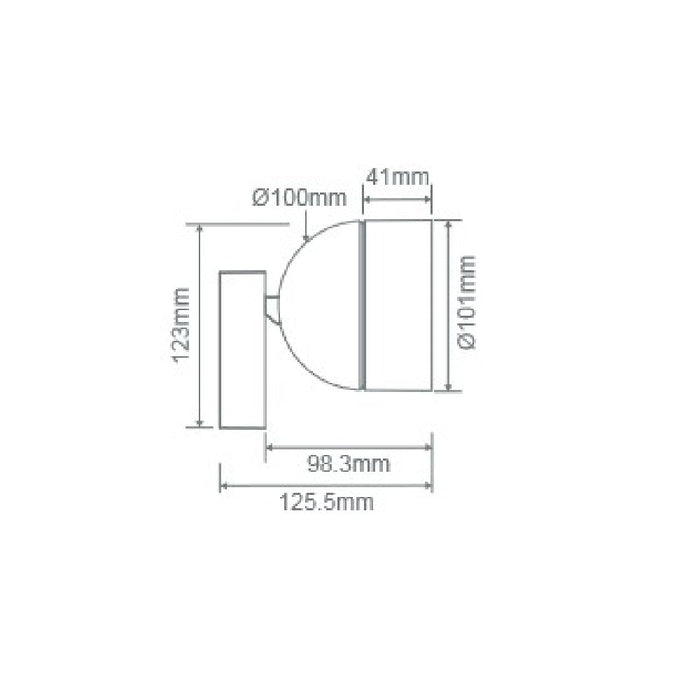 Buy Flush Mount Lights Australia Moon Flush Mount Light Tube White 3CCT - 22819