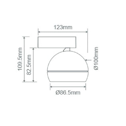 Buy Wall Sconce Australia Moon Wall Sconce Flood Black 3CCT - 22820