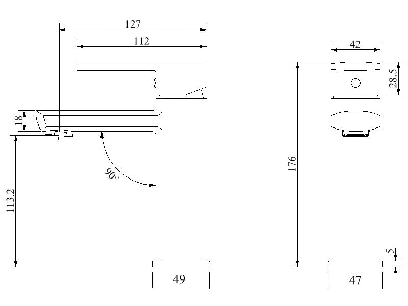 Konti Basin Mixer Chrome - 10142