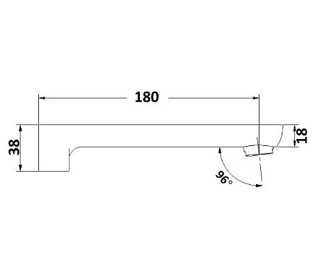 Konti Bath Spout Chrome - 10145