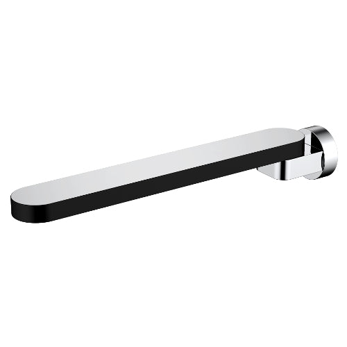 Kiato 295mm Swivel Bath Spout Matte Black & Chrome - 10424