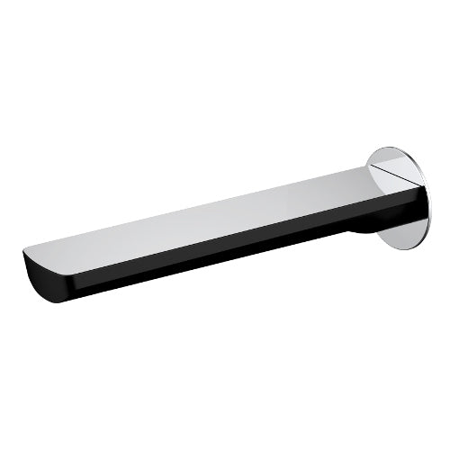 Akemi 180mm Bath Spout Matte Black & Chrome - 10440