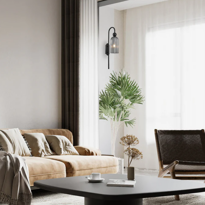 Flauta Wall Light Smokey Black - FLAUTA1W