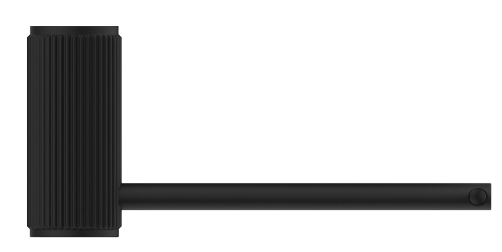 Mica Fluted Toilet Paper Holder Black - 1111-P-NR-BLK