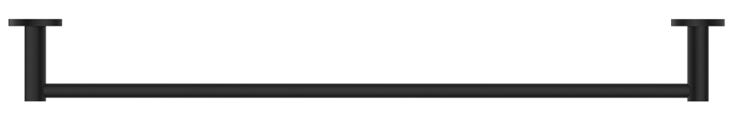 Mica 800mm Single Towel Rail Black - 1124-800-P-BLK