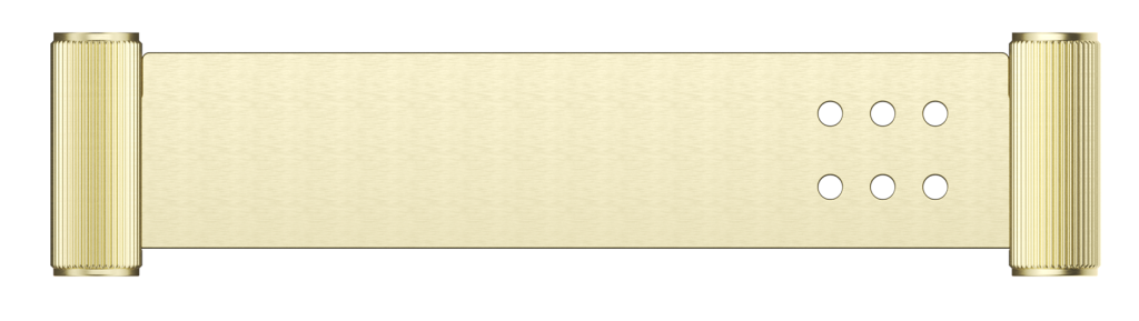 Mica Fluted Stainless Shelf French Gold - 11MS-P-400-NR-FG