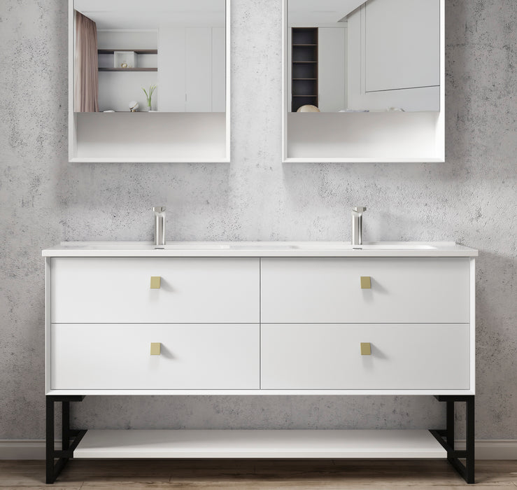 Boston Legs and shelf Only 1500X450 Matte White - LEG-BOSTON1500W