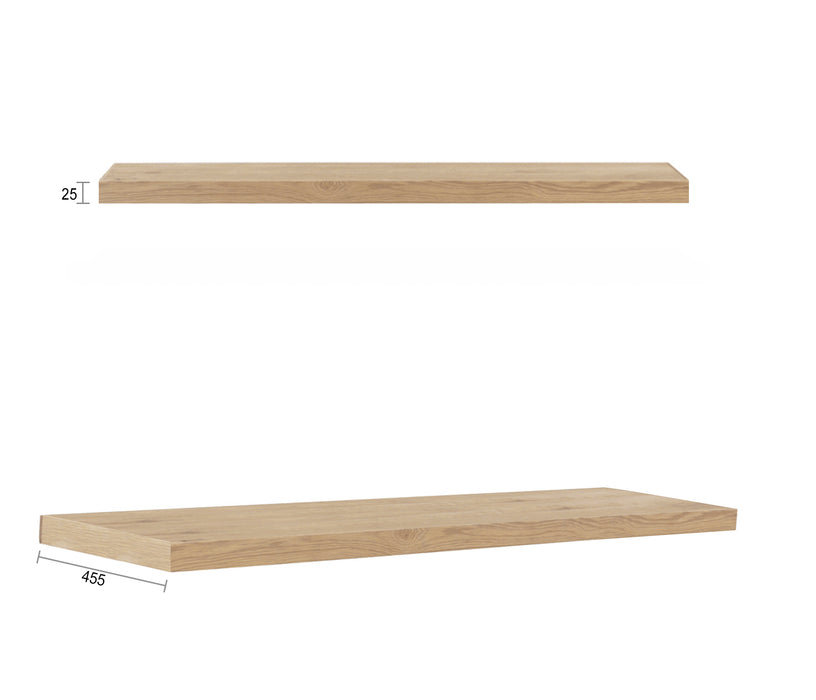 Byron Legs and shelf Only 750X450 Natural Oak - LEG-BYRON750N