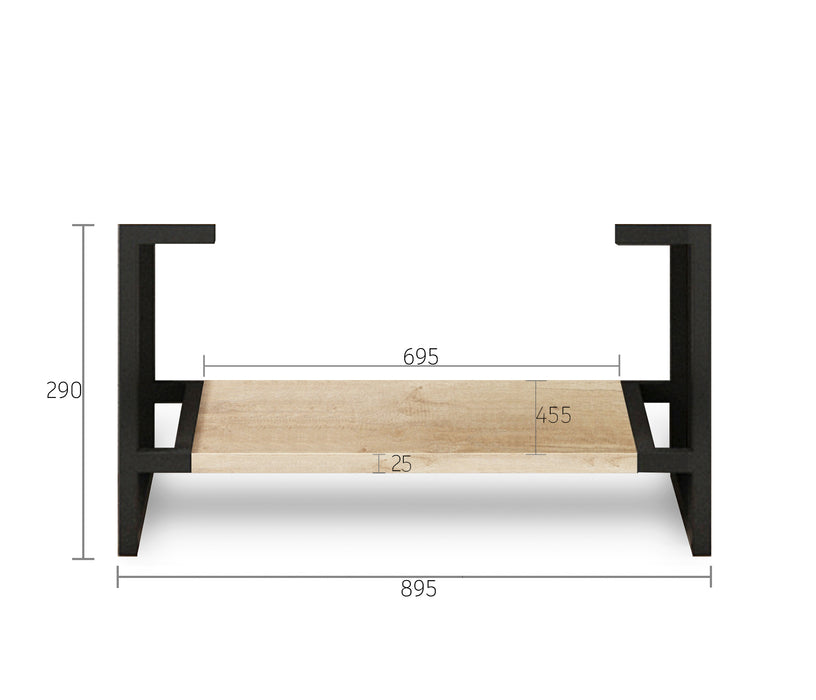 Byron Legs and shelf Only 900X450 Natural Oak - LEG-BYRON900N