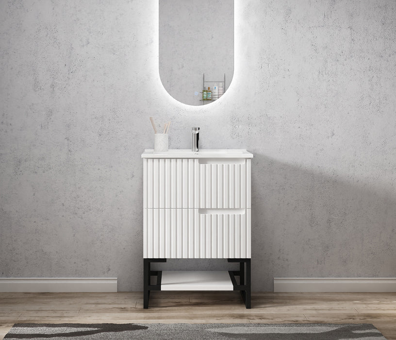Noosa Legs and shelf Only 600X450 Matte White - LEG-NOOSA600W