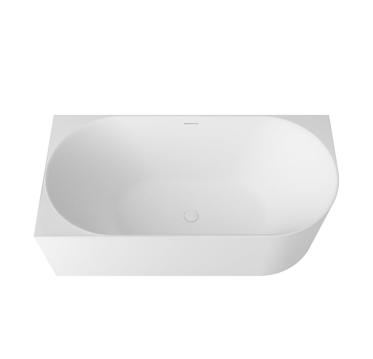 Attica Celine 1500mm Left Corner Bath With Overflow Matte White - ACBT-1500LMW-OF