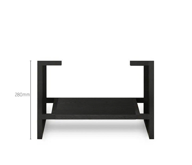 Byron Legs and shelf Only 600X450 Black Oak - LEG-BYRON600B