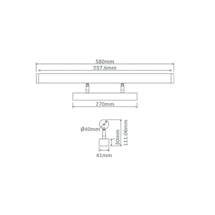 Buy Bathroom Vanity Lights Australia Mirror Bathroom Vanity Light 10W Black  Aluminium 3CCT - 12001