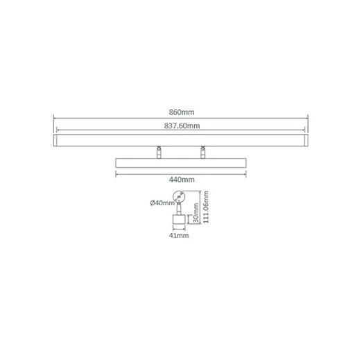Buy Bathroom Vanity Lights Australia Mirror Bathroom Vanity Light 15W Satin Chrome Aluminium 3CCT - 12015