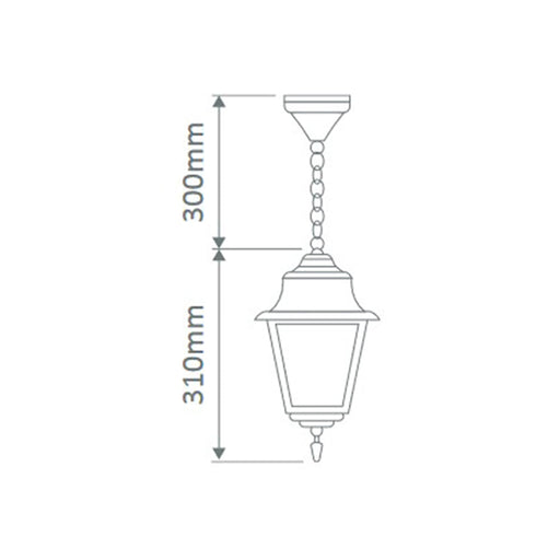 Buy Outdoor Pendant Lights Australia Paris Outdoor Pendant Light H610mm Green Aluminium - 15113