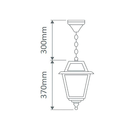 Buy Outdoor Pendant Lights Australia Avignon Outdoor Pendant Light H670mm Green Aluminium - 15191