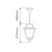 Buy Outdoor Pendant Lights Australia Avignon Outdoor Pendant Light H670mm Burgundy Aluminium - 15190