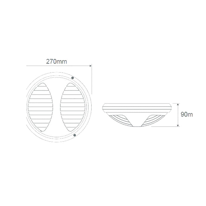 Buy Outdoor Close To Ceiling Lights Australia Polyslim Outdoor Close To Ceiling Light White Polycarbonate - 18629
