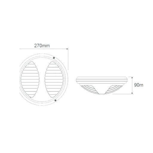Buy Outdoor Close To Ceiling Lights Australia Polyslim Outdoor Close To Ceiling Light Black Polycarbonate - 18631