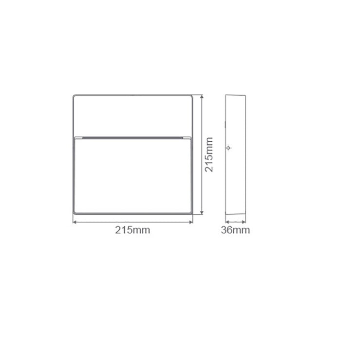 Buy Outdoor Step Lights Australia Zeke Square Outdoor Step Light White Aluminium 3000K - 19508