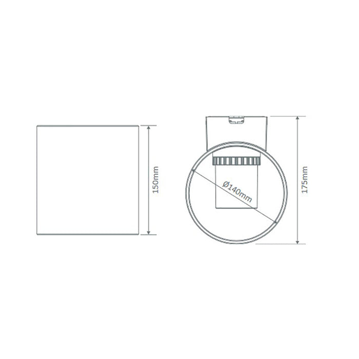 Buy Exterior Wall Lights Australia Whisper Exterior Wall Light Black Aluminium 3000K - 19680