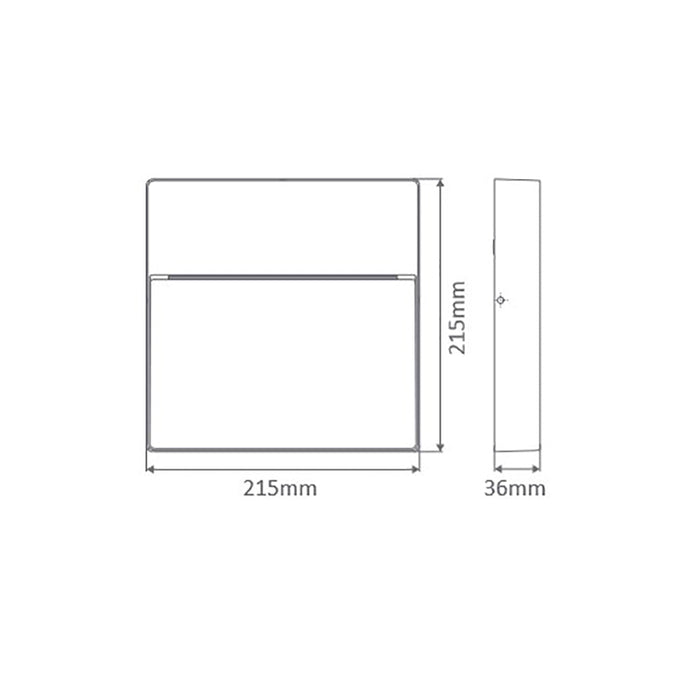 Buy Outdoor Step Lights Australia Zeke Square Outdoor Step Light 12V 9W Black Aluminium 5000K - 19879