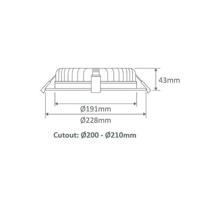 Buy Recessed Downlights Australia Deco Round Recessed Downlight 28W Black Aluminium 3CCT - 20435