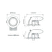 Buy Recessed Downlights Australia Scoop Round Recessed Tilt Downlight 25W Black Aluminium 5000K - 20456
