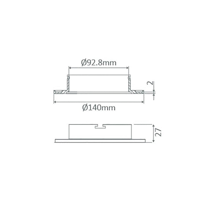 Buy Accessories & More Australia Deco LED Downlight W140mm adaptor plate Black Aluminium - 20507