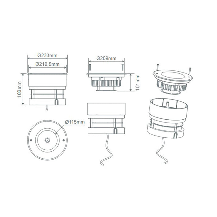 Buy Inground Lights Australia Magento Inground Light 24V 18W 45° Stainless Steel 5000K - 21098