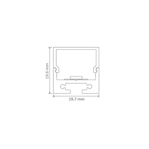 Buy Strip Light Profiles Australia Bloc Square Strip Light Profile Aluminium - 22010