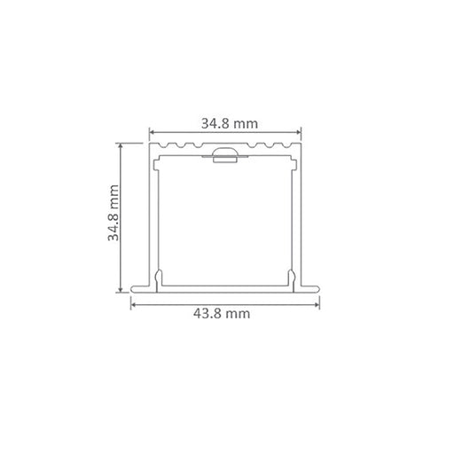 Buy Strip Light Profiles Australia Omega Strip Light Profile White Aluminium - 22075