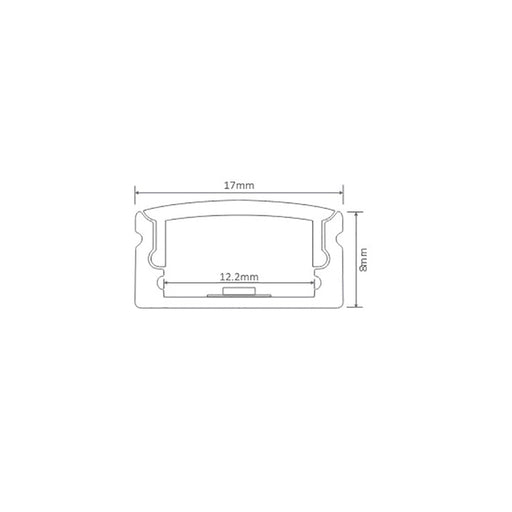 Buy Strip Light Profiles Australia Nova Surface Mounting Profile With Opal Diffuser White Aluminium - 22079