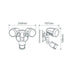 Buy Security Wall Lights Australia Muro Security Wall 2 Lights 30W Black Aluminium 3CCT - 25062
