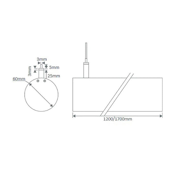 Buy LED Linear Lights Australia Pipe-60 LED Linear Light 31W Aluminium 3000K - 23125