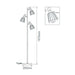 Buy Floor Lamps Australia Ashley Floor Lamp 3 Lights Black Metal - 22517