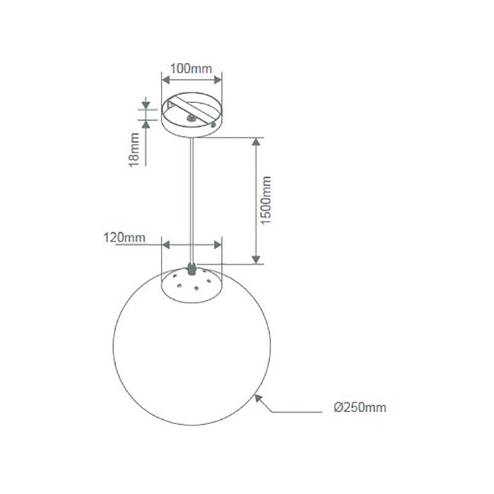 Buy Pendant Lights Australia Bubble Pendant Light W250mm Chrome Opal Glass - 31473