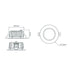 Buy Recessed LED Downlights Australia Neo-Pro Recessed LED Downlight 13W White Aluminium 3CCT - 20916