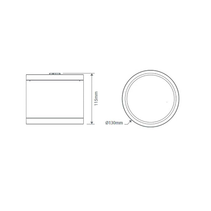 Buy Surface Mounted Downlights Australia Neo-Pro Surface Mounted Downlight 25W White Aluminium 3CCT - 20893