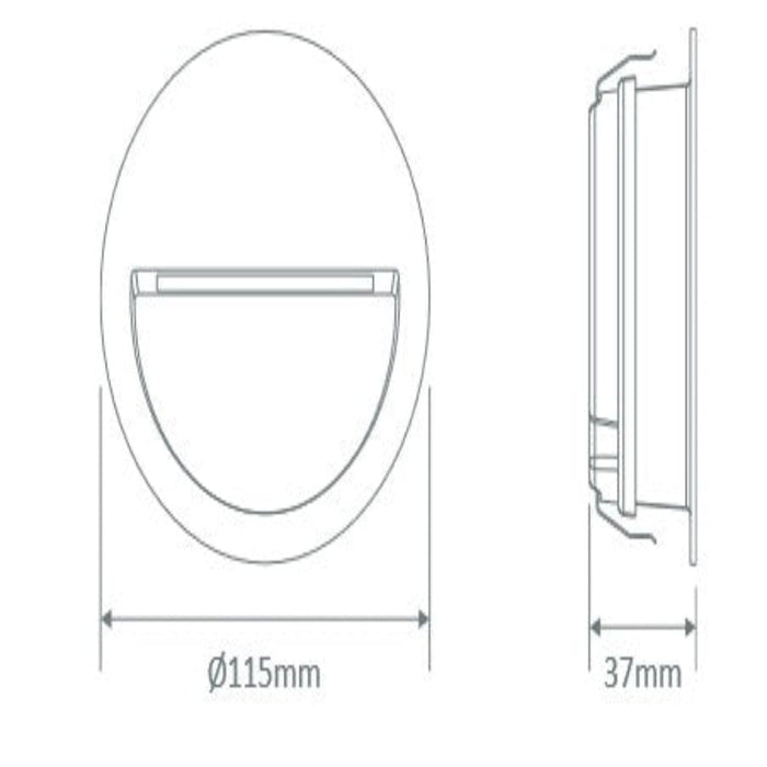 Buy Outdoor Step Lights Australia Zak Round Outdoor Step Light Dark Grey Aluminium 5000K - 19730