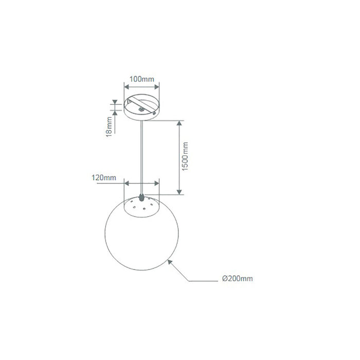 Buy Pendant Lights Australia Bubble Pendant Light W200mm Satin Chrome Clear Glass - 31453