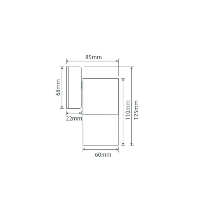 Buy Exterior Wall Lights Australia Shadow Exterior Wall Light Stainless Steel 3CCT - 49020