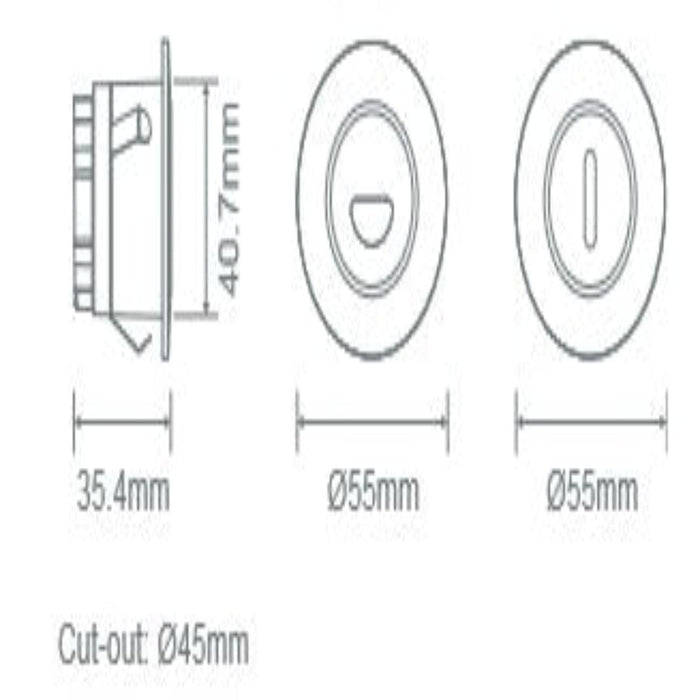 Buy Outdoor Step Lights Australia Camino Round Outdoor Step Light Asymmetric Black 3CCT - 21747