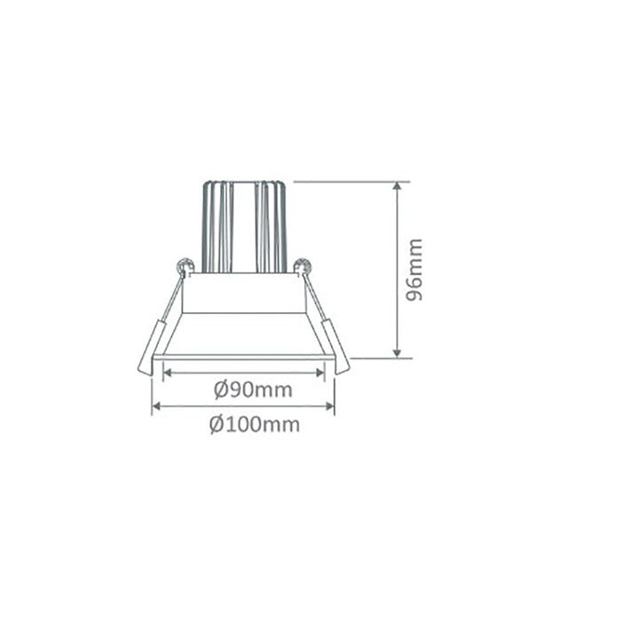 Buy Recessed LED Downlights Australia Cell Recessed LED Downlight W100mm 9W White 5CCT - 21672