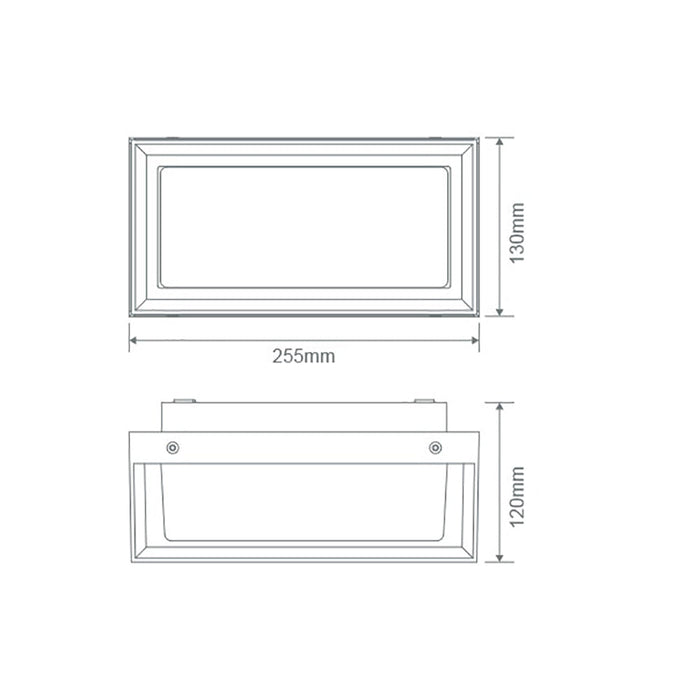 Buy Exterior Wall Lights Australia Claro Rectangle Exterior Wall Light Black Aluminium - 19890