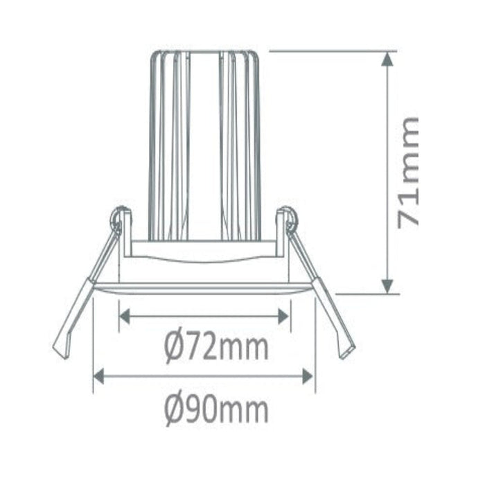 Buy Recessed LED Downlights Australia Cell T75 Recessed LED Downlight W90mm 9W White 5CCT - 21676