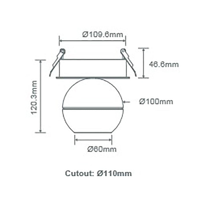 Buy Recessed LED Downlights Australia Moon Recessed LED Downlight Spot White 3CCT - 22809