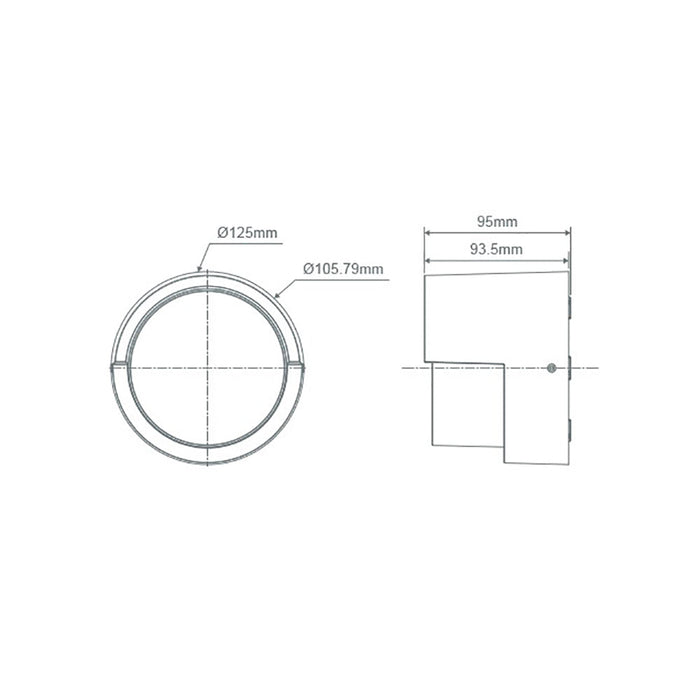 Buy Exterior Wall Lights Australia Livi Round Exterior Wall Light 5W Dark Grey 3CCT - 22690