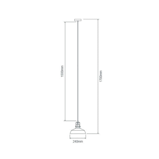 Buy Pendant Lights Australia Hoist Pendant Light W240mm Smoke Glass - 22732